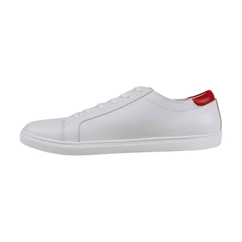 Kenneth Cole New York Kam Cny Mens white Leather Low Top Sneakers Shoes