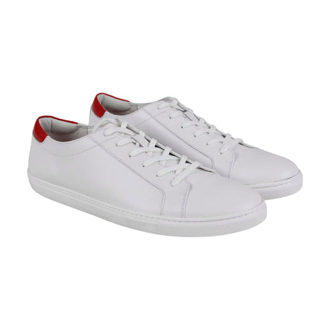 Kenneth Cole New York Kam Cny Mens white Leather Low Top Sneakers Shoes