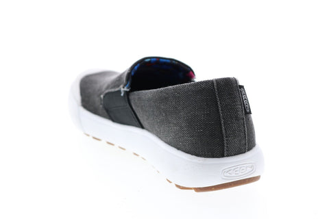 Keen KN65 Womens Black Canvas Slip On Lifestyle Sneakers Shoes