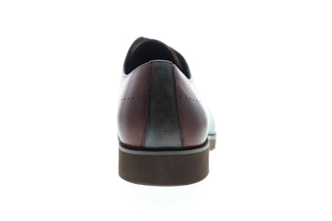 Carrucci Two Tone KS259-201T Mens Brown Leather Low Top Cap Toe Oxfords Shoes