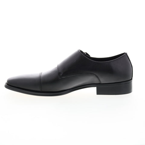 Carrucci Two Tone Monk Strap Loafer KS261-03 Mens Black Oxford Shoes