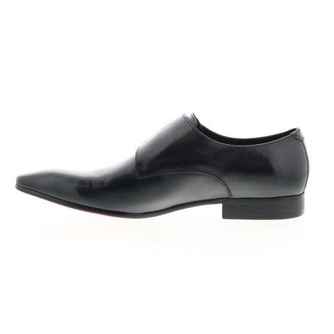 Carrucci Perforated Double Monk Strap KS308-06 Mens Black Oxford Shoes