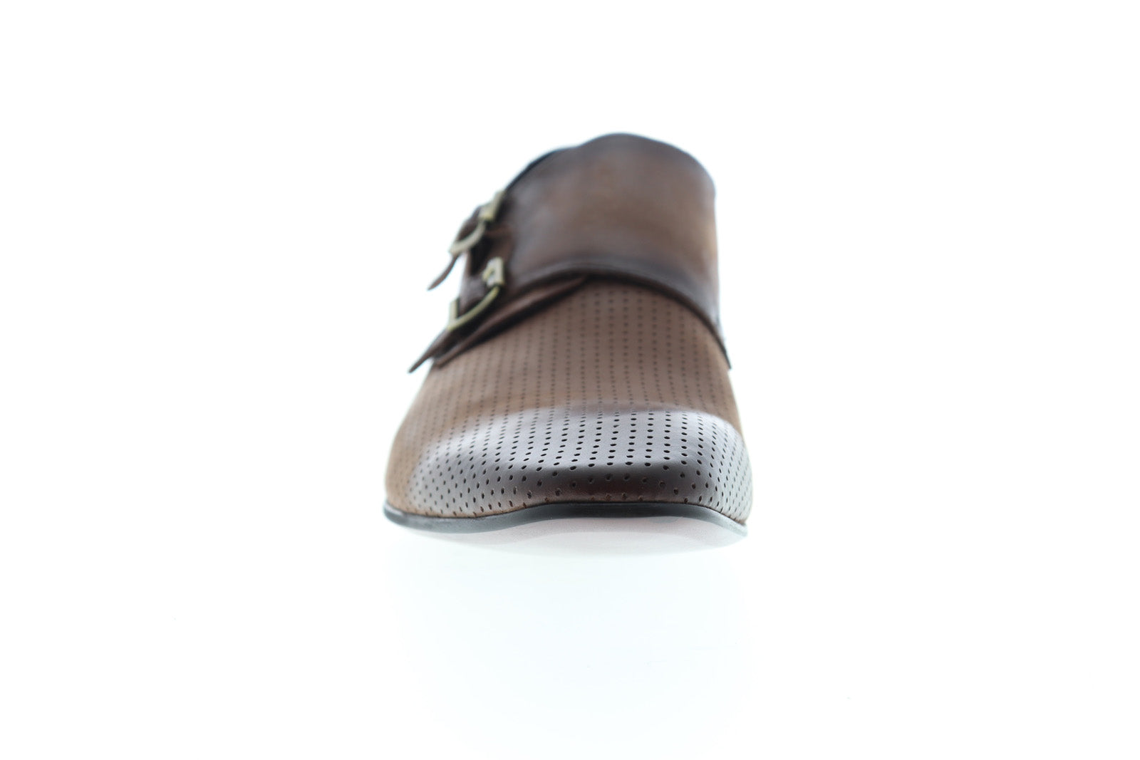 Carrucci Perforated Double Monk Strap KS308-06 Mens Brown  display picture 2