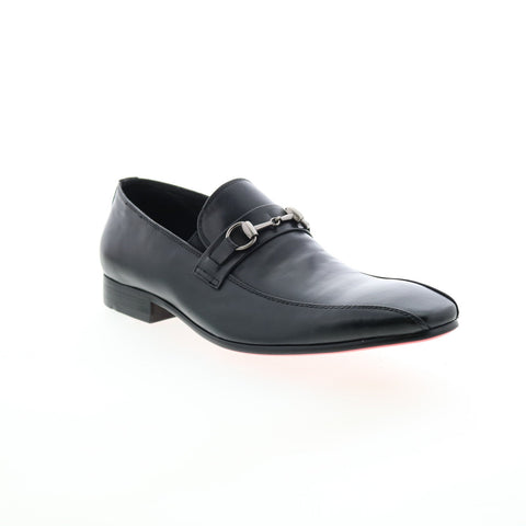 Carrucci Calf Skip Pn Loafer KS308-08B2 Mens Black Loafers Casual Shoes