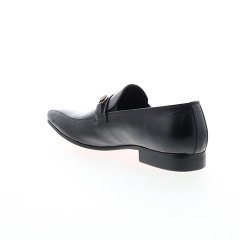 Carrucci Calf Skip Pn Loafer KS308-08B2 Mens Black Loafers Casual Shoes