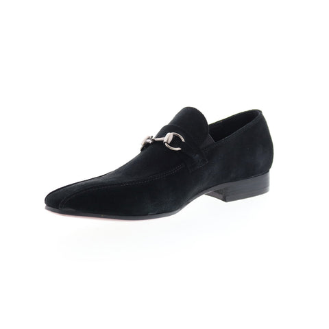 Carrucci Calf Skip Pn Loafer KS308-08B2S Mens Black Loafers Casual Shoes