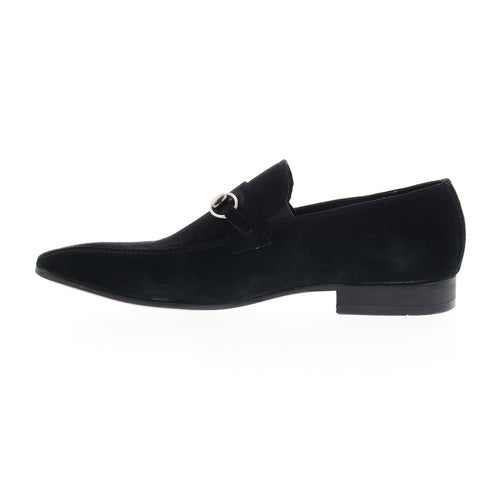 Carrucci Calf Skip Pn Loafer KS308-08B2S Mens Black Loafers Casual Shoes
