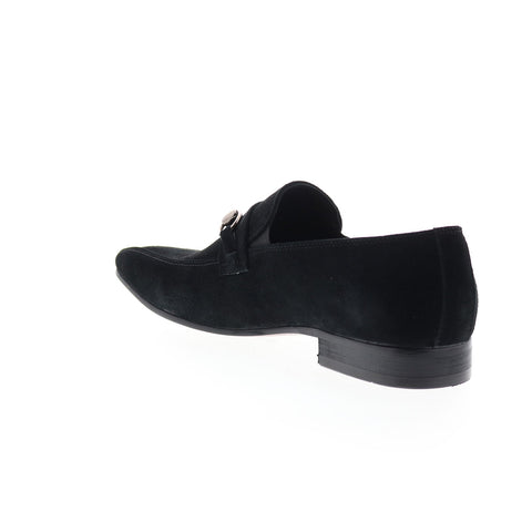 Carrucci Calf Skip Pn Loafer KS308-08B2S Mens Black Loafers Casual Shoes
