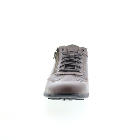 Mephisto Leon Mens Brown Leather Lace Up Lifestyle Sneakers Shoes