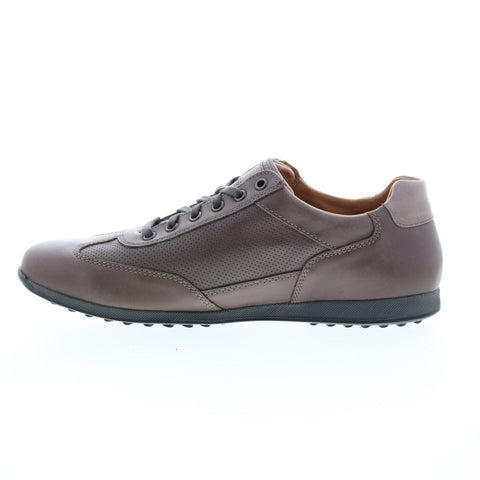 Mephisto Leon Mens Brown Leather Lace Up Lifestyle Sneakers Shoes