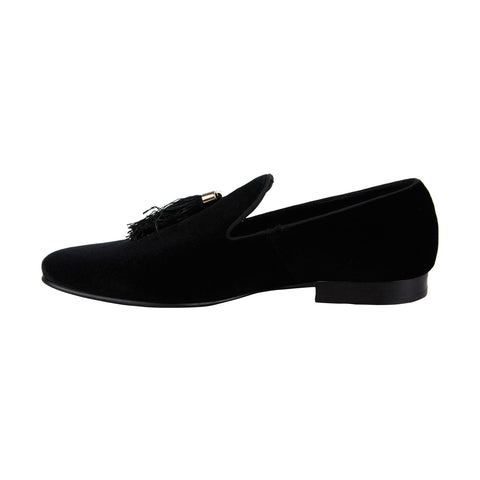 Steve Madden Liberty Mens Black Suede Casual Dress Slip On Loafers Shoes