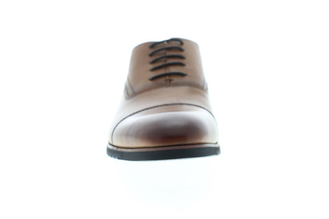 Steve Madden Lourdes Mens Brown Leather Dress Lace Up Oxfords Shoes