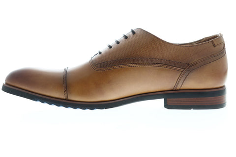 Steve Madden Lourdes Mens Brown Leather Dress Lace Up Oxfords Shoes