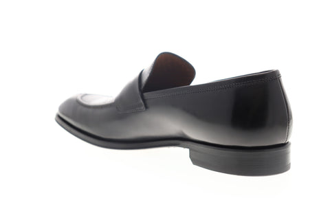 Bruno Magli Luigi Mens Gray Leather Low Top Slip On Penny Loafers Shoes