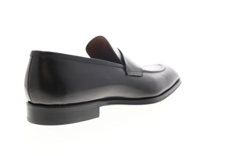 Bruno Magli Luigi Mens Gray Leather Low Top Slip On Penny Loafers Shoes