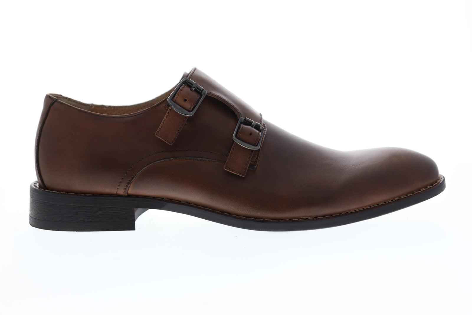 Robert Wayne Luther Mens Brown Leather Adjustable Strap Monk  display picture 2