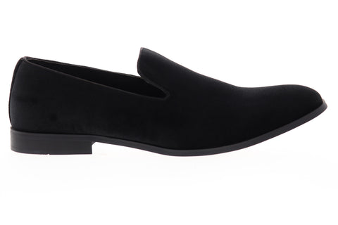 Steve Madden M-Danie6 Mens Black Suede Slip On Casual Loafers Shoes