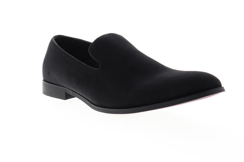 Steve Madden M-Danie6 Mens Black Suede Slip On Casual Loafers Shoes