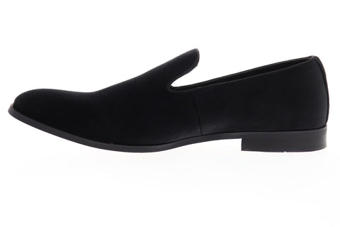 Steve Madden M-Danie6 Mens Black Suede Slip On Casual Loafers Shoes