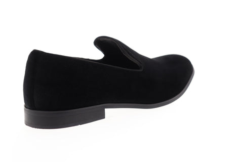 Steve Madden M-Danie6 Mens Black Suede Slip On Casual Loafers Shoes