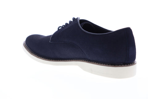 Steve Madden M-David Mens Blue Nubuck Leather Low Top Plain Toe Oxfords Shoes