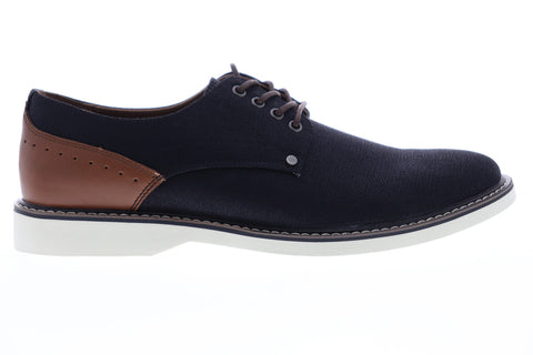 Steve Madden M-Drudge Mens Black Canvas Low Top Lace Up Plain Toe Oxfords Shoes