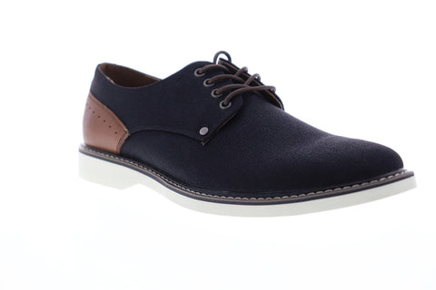Steve Madden M-Drudge Mens Black Canvas Low Top Lace Up Plain Toe Oxfords Shoes