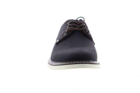 Steve Madden M-Drudge Mens Black Canvas Low Top Lace Up Plain Toe Oxfords Shoes