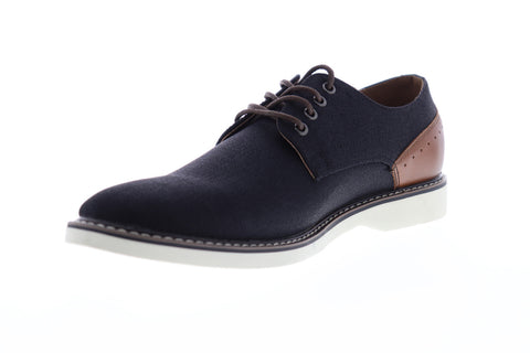 Steve Madden M-Drudge Mens Black Canvas Low Top Lace Up Plain Toe Oxfords Shoes
