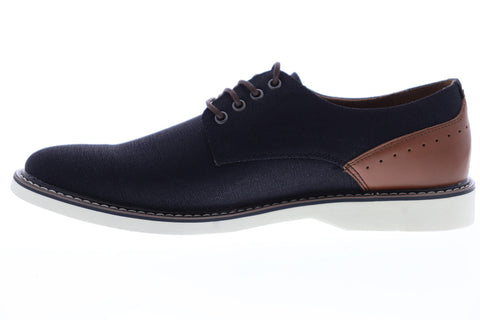 Steve Madden M-Drudge Mens Black Canvas Low Top Lace Up Plain Toe Oxfords Shoes