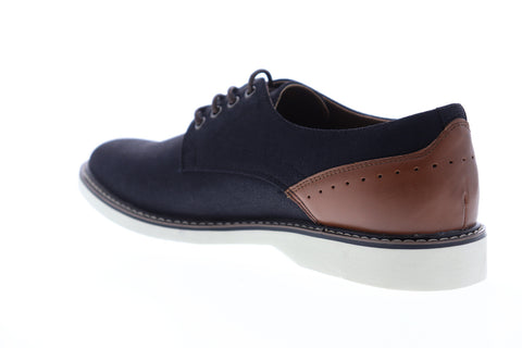 Steve Madden M-Drudge Mens Black Canvas Low Top Lace Up Plain Toe Oxfords Shoes