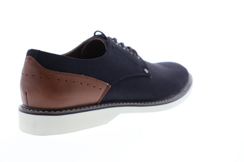 Steve Madden M-Drudge Mens Black Canvas Low Top Lace Up Plain Toe Oxfords Shoes