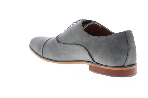 Steve Madden M-Dycon Mens Gray Suede Low Top Lace Up Cap Toe Oxfords Shoes
