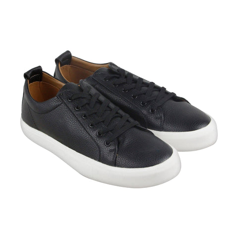 Steve Madden M-Ingle Mens Black Leather Low Top Lace Up Sneakers Shoes