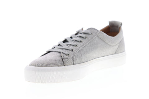 Steve Madden M-Ingle Mens Gray Canvas Low Top Lace Up Lifestyle Sneakers Shoes