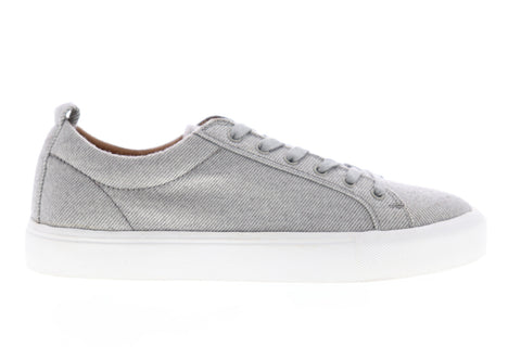 Steve Madden M-Ingle Mens Gray Canvas Low Top Lace Up Lifestyle Sneakers Shoes