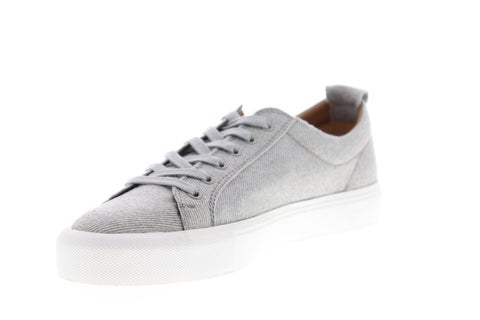 Steve Madden M-Ingle Mens Gray Canvas Low Top Lace Up Lifestyle Sneakers Shoes
