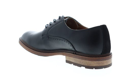Steve Madden M-Postur Mens Black Leather Casual Lace Up Oxfords Shoes