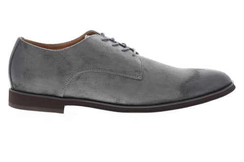 Steve Madden M-Viktor Mens Gray Suede Low Top Lace Up Plain Toe Oxfords Shoes