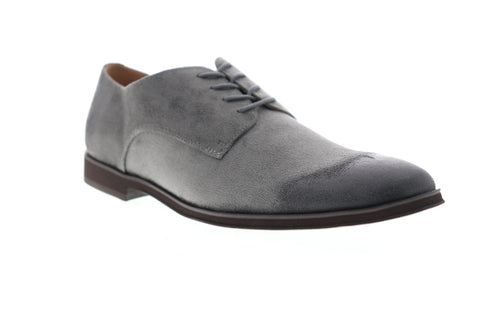 Steve Madden M-Viktor Mens Gray Suede Low Top Lace Up Plain Toe Oxfords Shoes