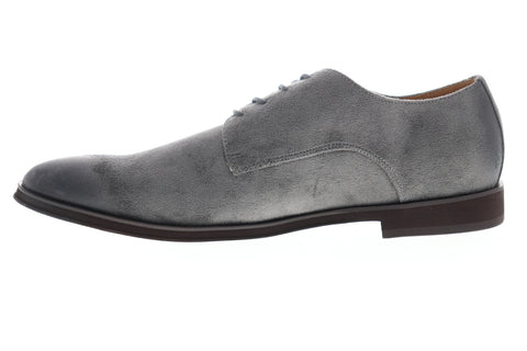 Steve Madden M-Viktor Mens Gray Suede Low Top Lace Up Plain Toe Oxfords Shoes