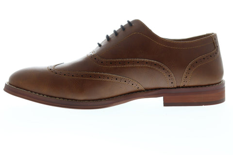 Steve Madden M-Vixtin Mens Brown Leather Dress Lace Up Oxfords Shoes