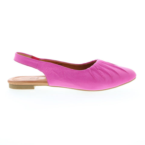 Miz Mooz Bixby Womens Pink Leather Slip On Slingback Sandals Shoes