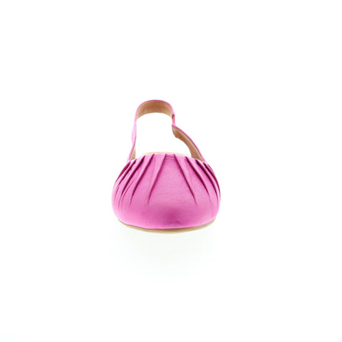 Miz Mooz Bixby Womens Pink Leather Slip On Slingback Sandals Shoes