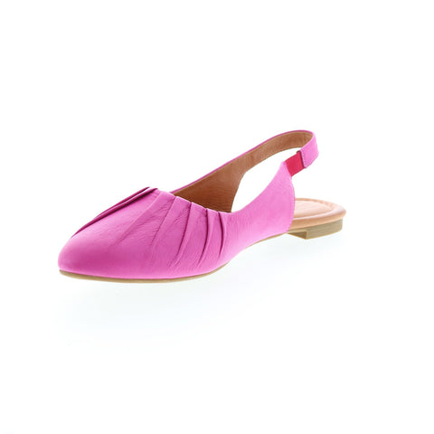 Miz Mooz Bixby Womens Pink Leather Slip On Slingback Sandals Shoes