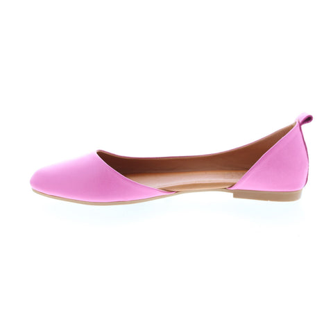 Miz Mooz Belinda Womens Pink Leather Slip On Ballet Flats Shoes