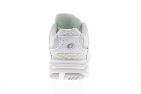 Lotto Newbeat M3218 Womens White Canvas Low Top Lace Up Athletic Running Shoes