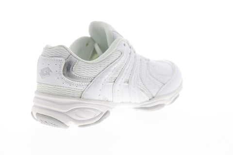 Lotto Newbeat M3218 Womens White Canvas Low Top Lace Up Athletic Running Shoes