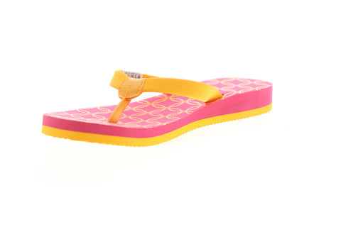 Reebok Splashtopia Jclip M46918 Womens Orange Sandals Slip On Flip-Flops Shoes
