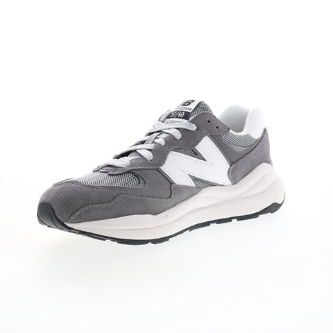 New Balance 574 M5740VPB Mens Gray Suede Lace Up Lifestyle Sneakers Shoes